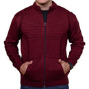 Cardigan Masculino em Tricot com Zíper Frontal e Bolsos
